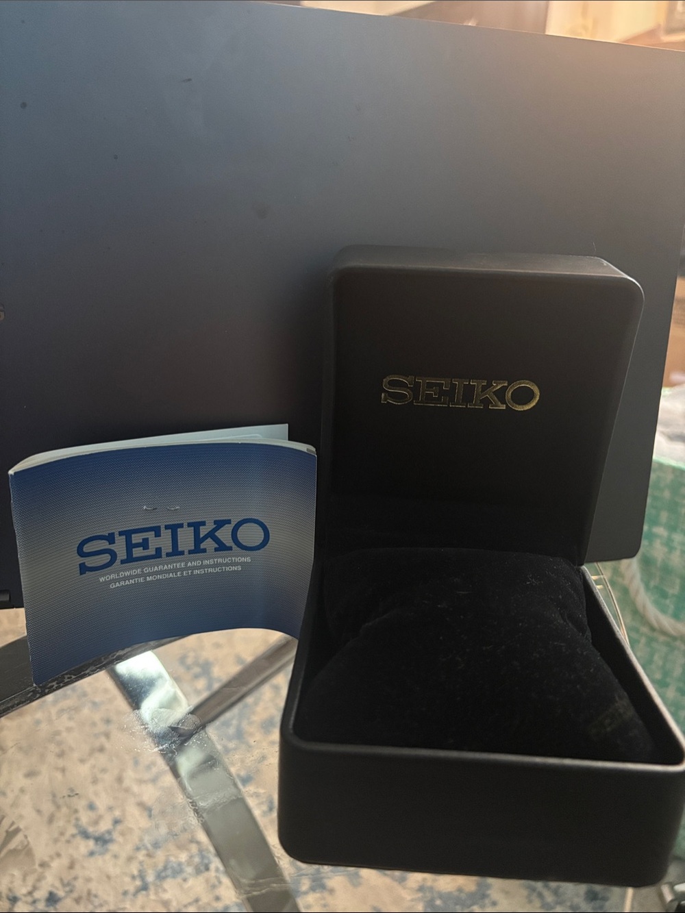 Seiko Black Leather Presentation Box